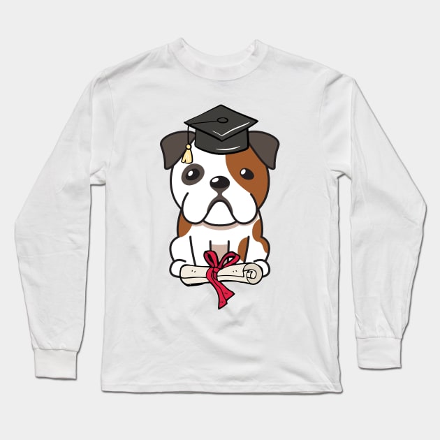 Funny Bulldog is graduating Long Sleeve T-Shirt by Pet Station